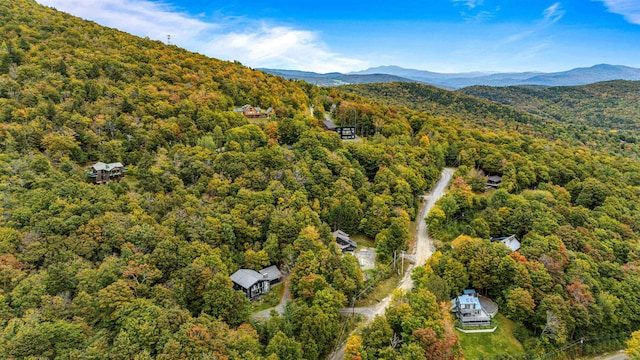 bird's eye view featuring a mountain view