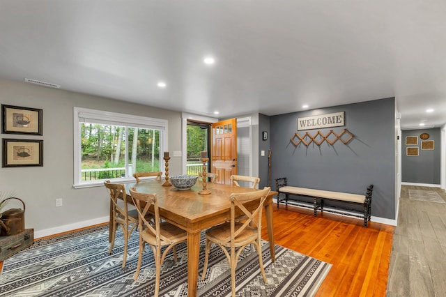 dining room featuring hardwood / wood-style floors