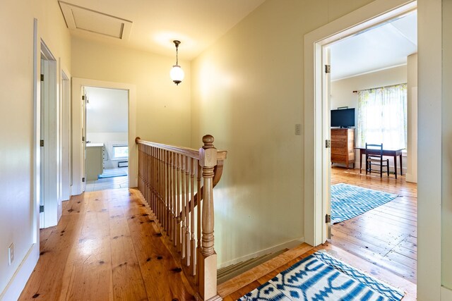 corridor featuring light hardwood / wood-style floors