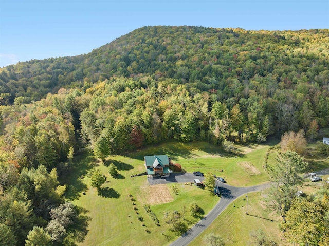 bird's eye view with a rural view