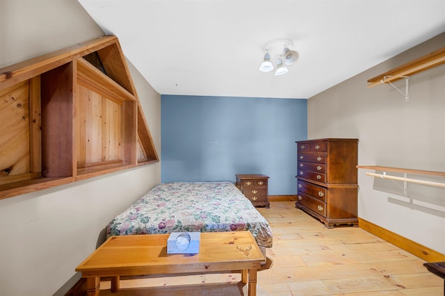 bedroom featuring light hardwood / wood-style floors