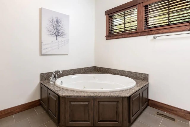 16 Crooked Mountain Rd, Lincoln, NH 03251 - full bathroom with a tub with jets and tile patterned flooring