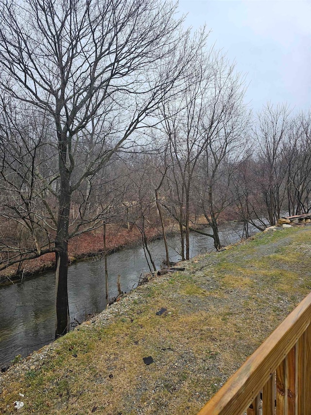 view of yard featuring a water view