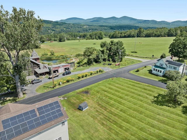 aerial view featuring a mountain view