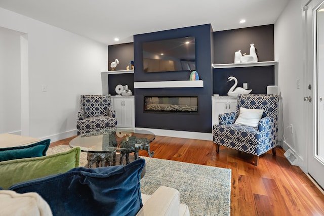 living room featuring hardwood / wood-style flooring