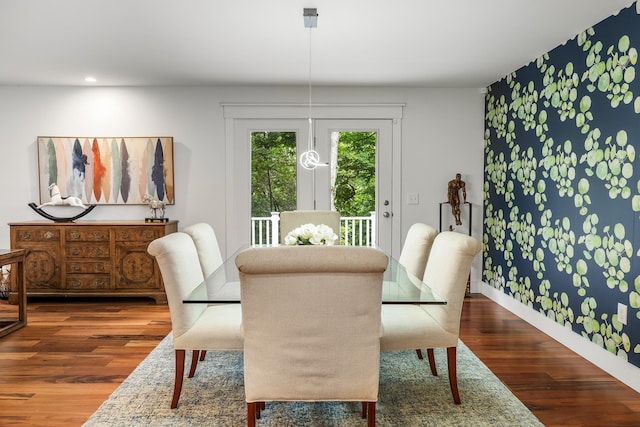 dining room featuring hardwood / wood-style flooring