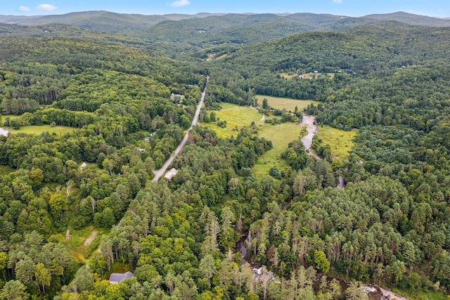 drone / aerial view with a mountain view