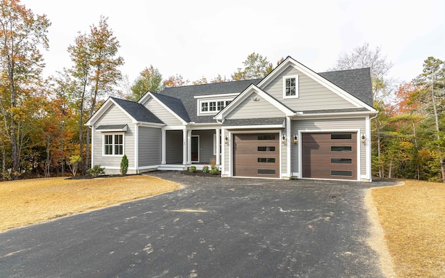 view of front facade with a garage