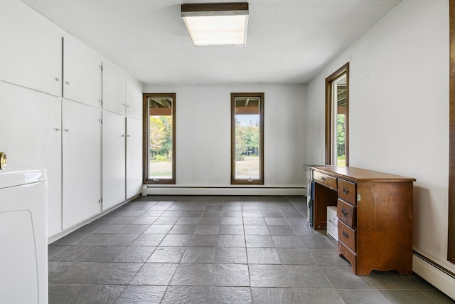 interior space featuring a baseboard radiator