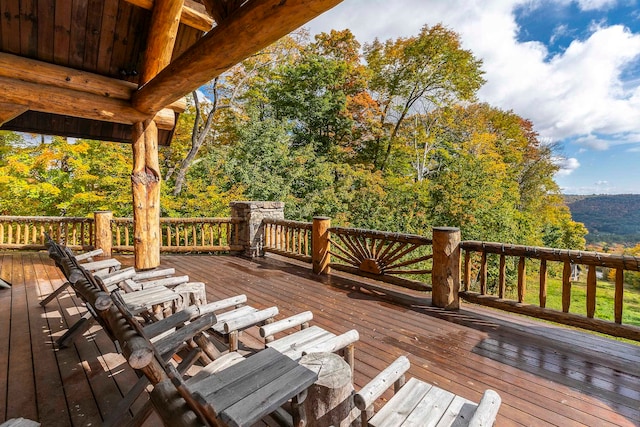 view of wooden terrace