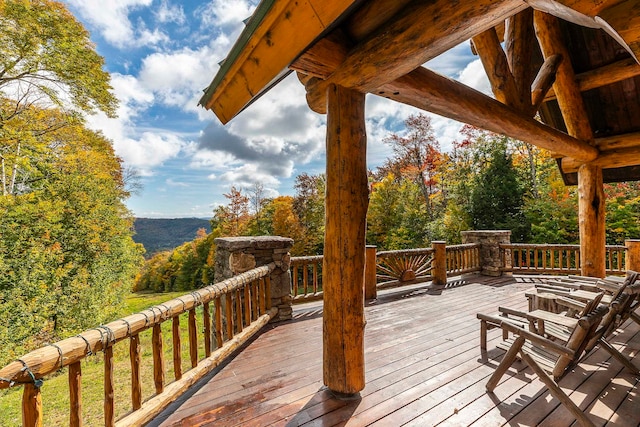 view of wooden terrace