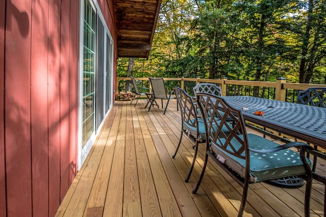 view of wooden terrace