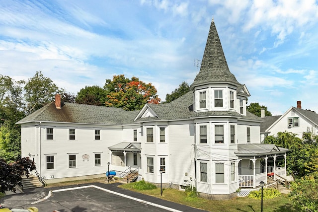 exterior space featuring covered porch