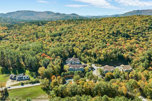 aerial view featuring a mountain view