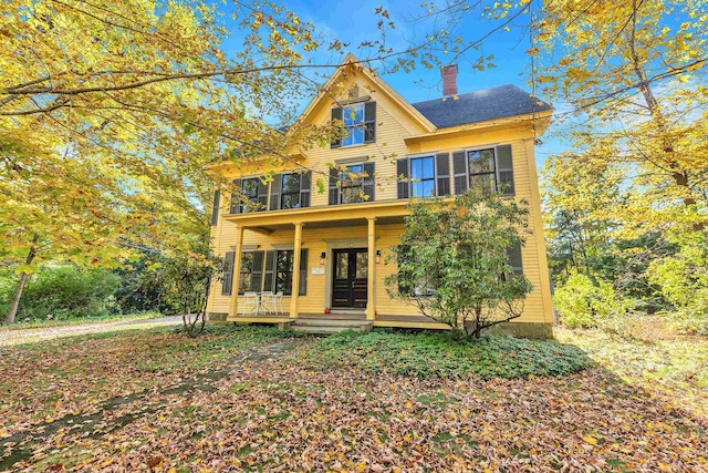 view of front of house featuring covered porch