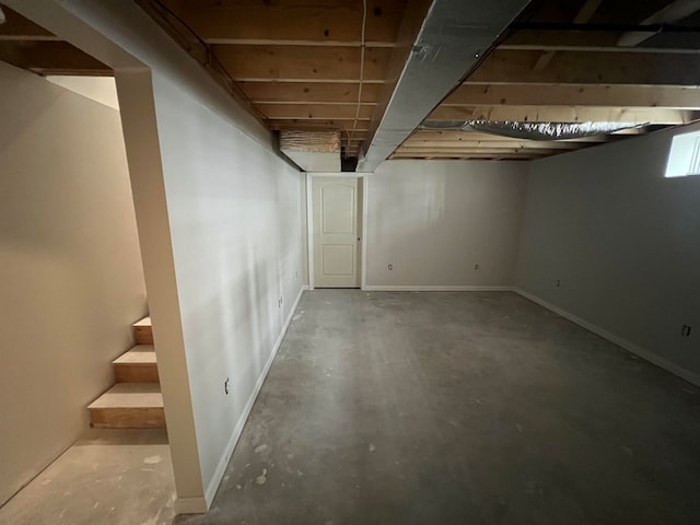 view of basement