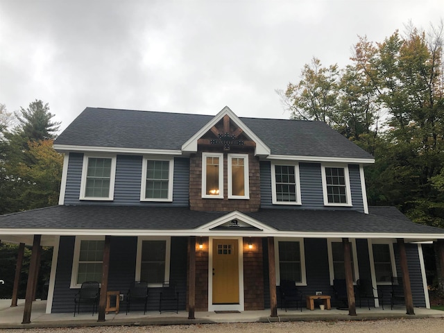 view of front of house featuring covered porch