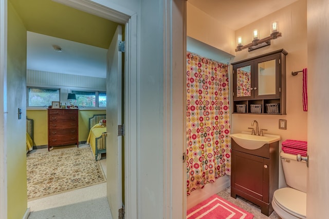 428 Pearl Lake Rd, Sugar Hill, NH 03586 - bathroom with vanity and a shower with curtain