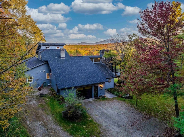 428 Pearl Lake Rd, Sugar Hill, NH 03586 - view from above of property with mountains