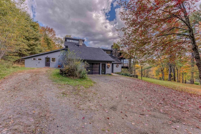 view of front of house featuring a garage