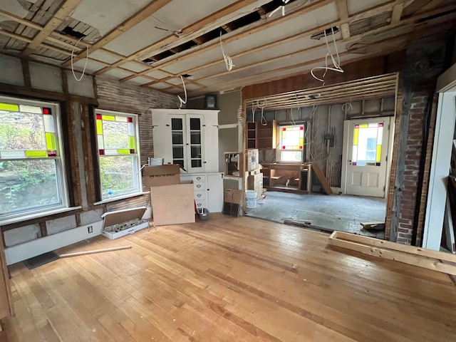 miscellaneous room with hardwood / wood-style floors