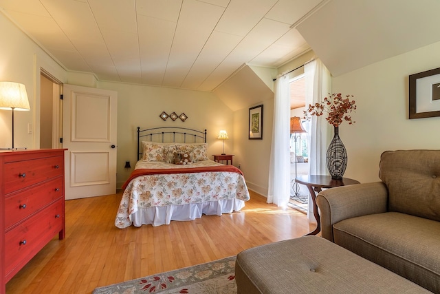 bedroom featuring light hardwood / wood-style flooring