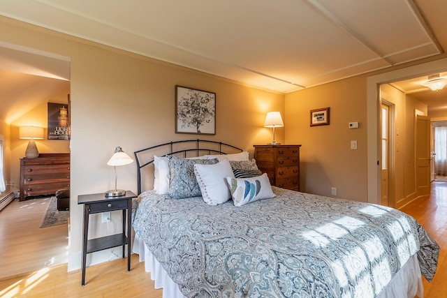 bedroom featuring light wood-type flooring