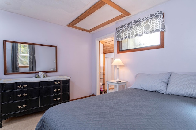 bedroom with carpet floors