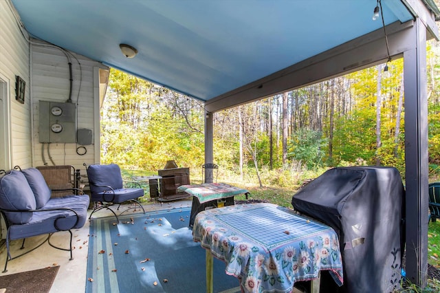 view of patio / terrace featuring grilling area