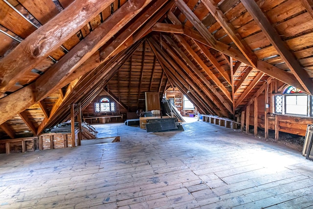 view of attic