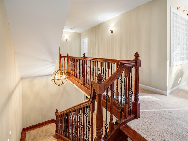 stairs with carpet