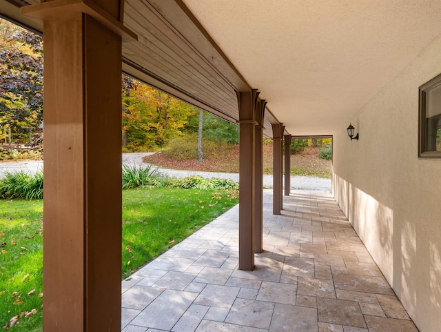 view of patio featuring covered porch