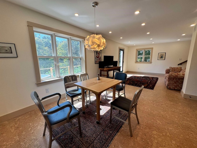 view of dining space