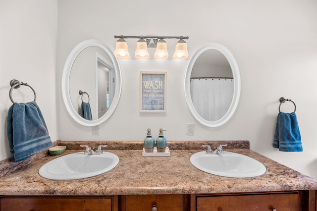 bathroom featuring vanity