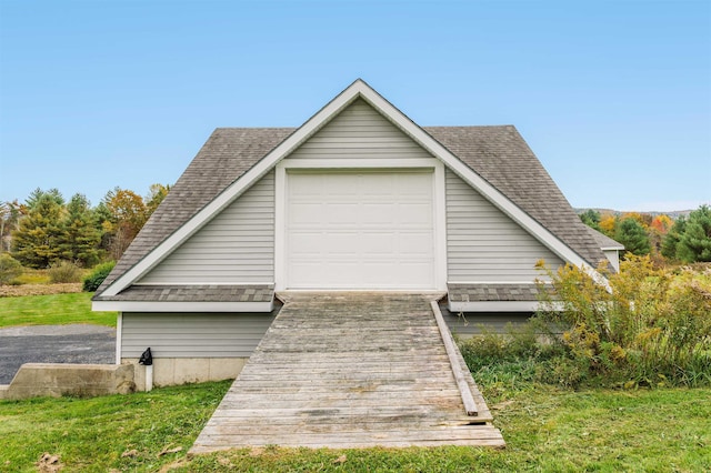 view of home's exterior featuring a garage