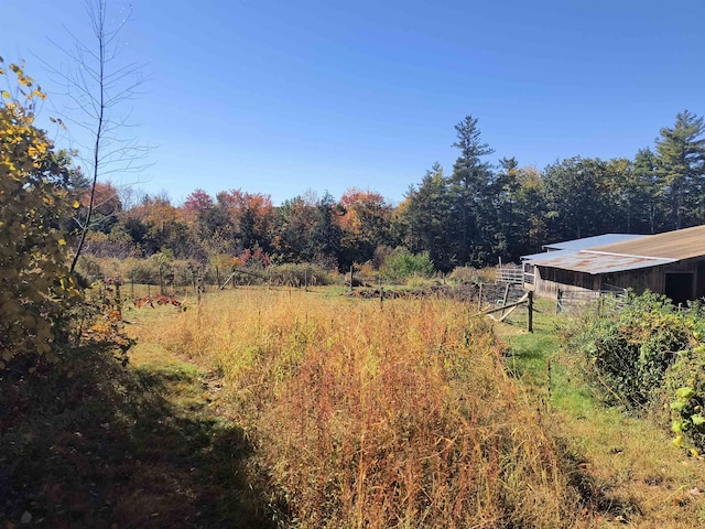 view of yard featuring a rural view