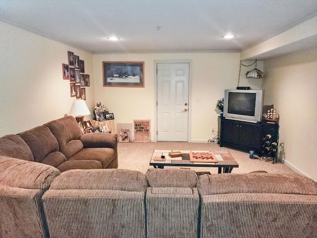 view of carpeted living room