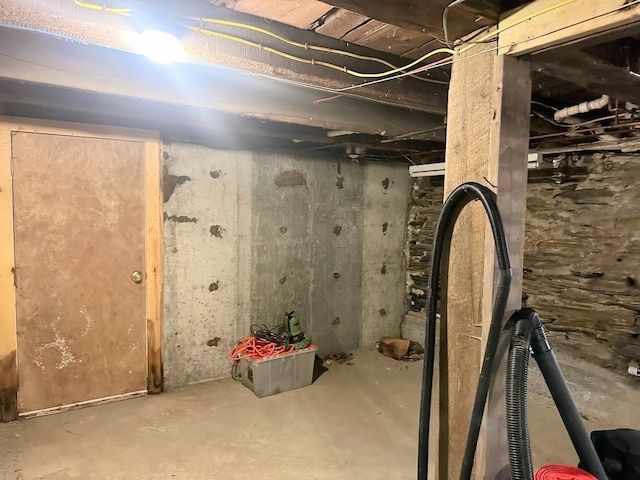 basement with heating fuel