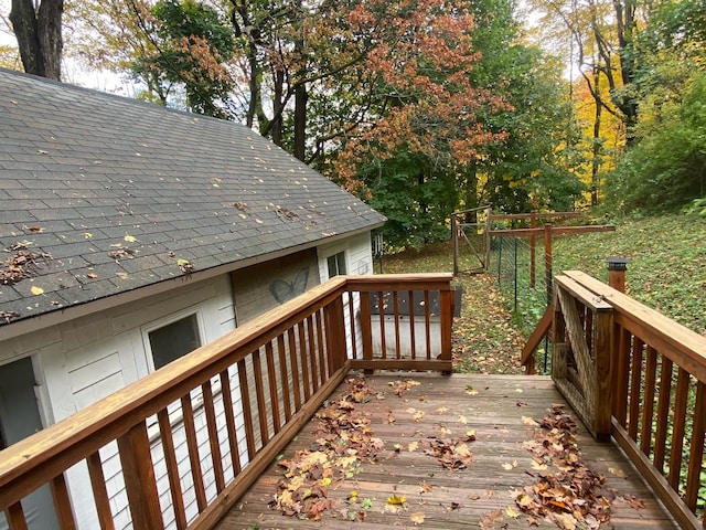 view of wooden deck