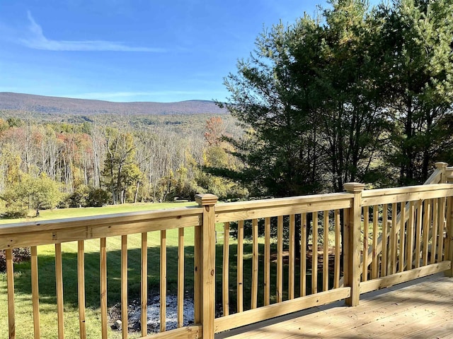 property view of mountains with a forest view