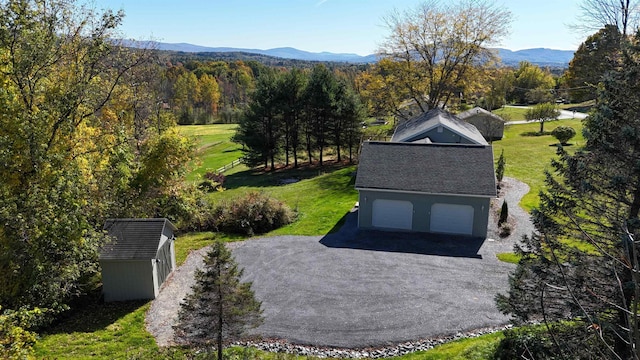exterior space with a mountain view