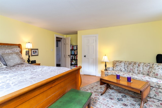 bedroom featuring light hardwood / wood-style floors