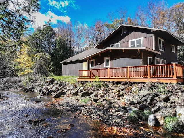 exterior space featuring a deck