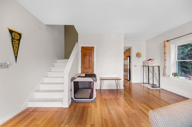 interior space featuring hardwood / wood-style flooring