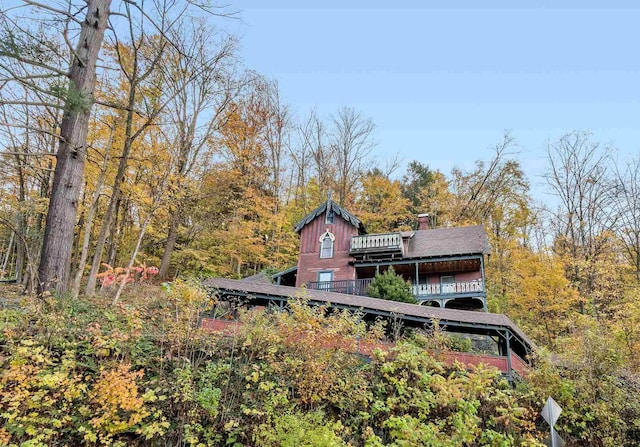 view of rear view of property