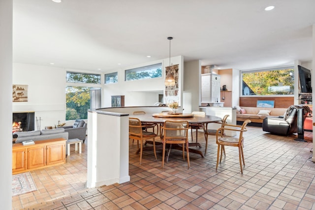 dining area featuring a healthy amount of sunlight