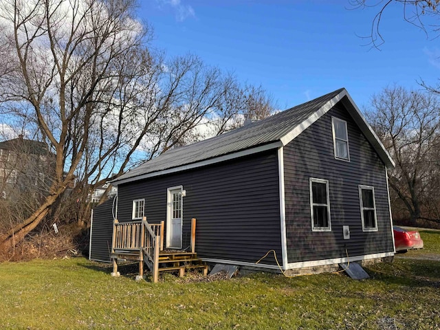 exterior space with a front lawn