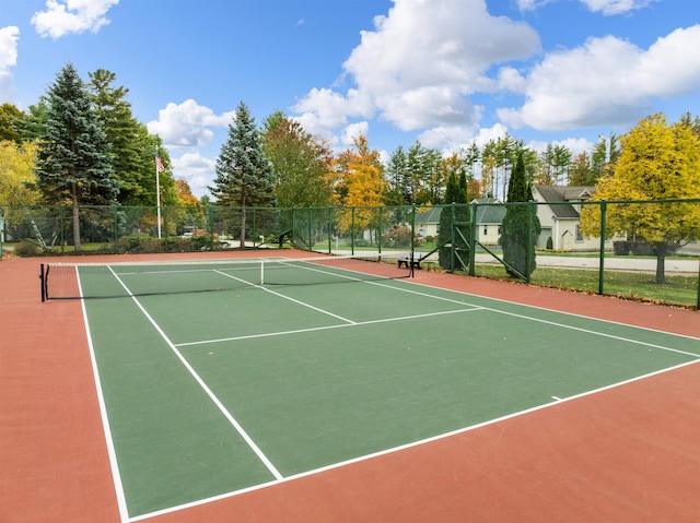 view of tennis court