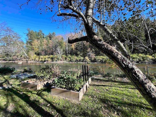 view of yard featuring a water view