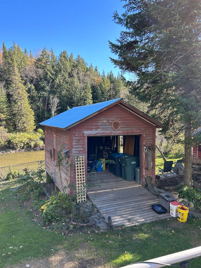 view of outdoor structure